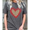 Azura Exchange Leopard Heart Graphic T-shirt – L