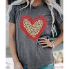 Azura Exchange Leopard Heart Graphic T-shirt – L