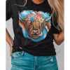 Azura Exchange Animal Head Graphic Western T-shirt – L