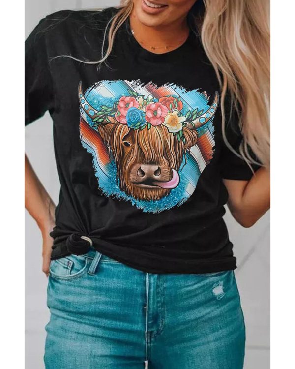 Azura Exchange Animal Head Graphic Western T-shirt – L