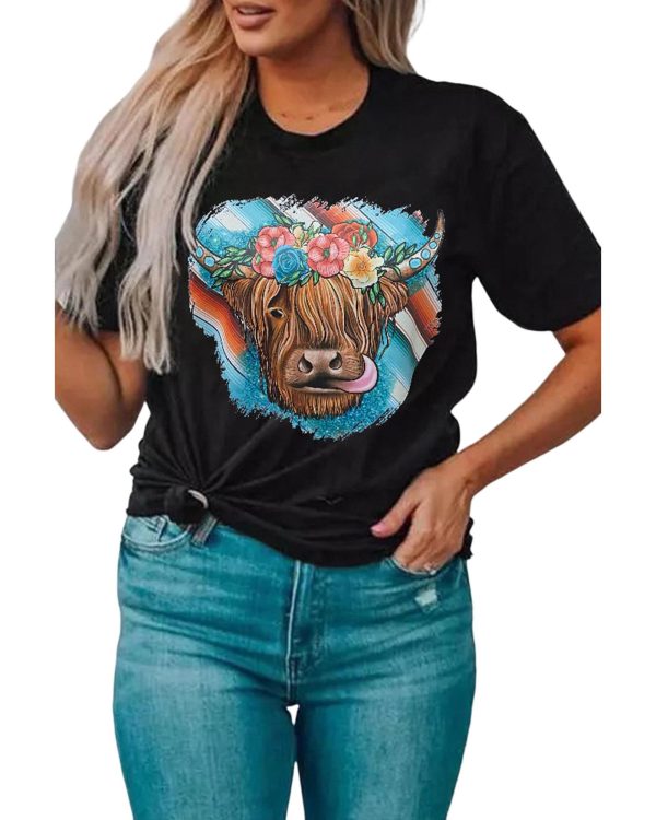 Azura Exchange Animal Head Graphic Western T-shirt – L