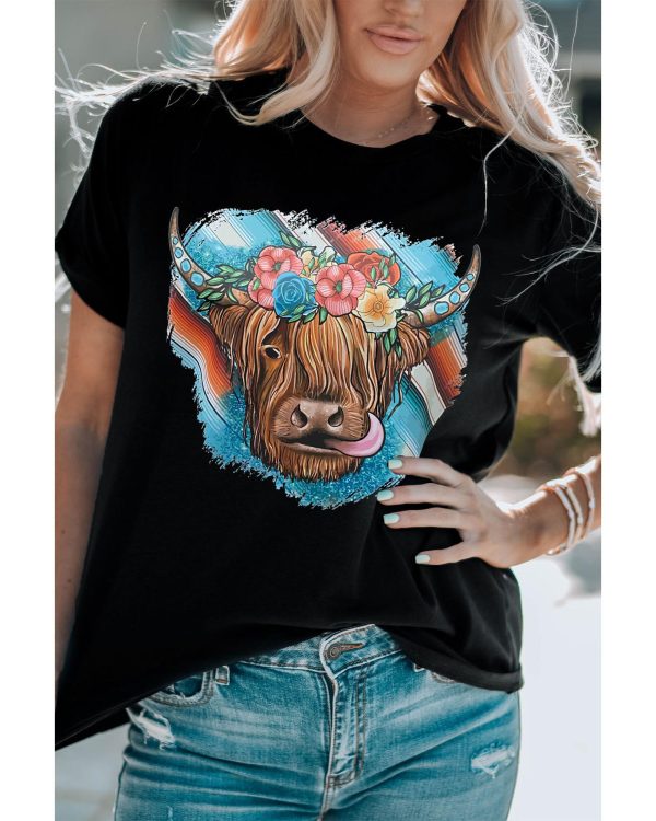 Azura Exchange Animal Head Graphic Western T-shirt – L