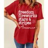 Azura Exchange American Freedom Day Slogan Print T-Shirt – S