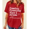 Azura Exchange American Freedom Day Slogan Print T-Shirt – S