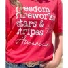 Azura Exchange American Freedom Day Slogan Print T-Shirt – S