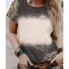 Azura Exchange Leopard Tie-Dye Print T-Shirt – S