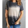 Azura Exchange Leopard Tie-Dye Print T-Shirt – S