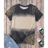 Azura Exchange Leopard Tie-Dye Print T-Shirt – S