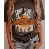 Azura Exchange Wild Cowboy Cactus Print Graphic Tee – 2XL