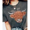 Azura Exchange Cow Head Print Short Sleeve T Shirt – L