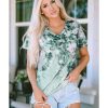 Azura Exchange Floral Print V Neck T-Shirt – M