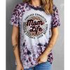 Azura Exchange Leopard Print Graphic Tee with Mom Life Slogan – S