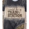 Azura Exchange Leopard Bleached Print Graphic T-Shirt – S