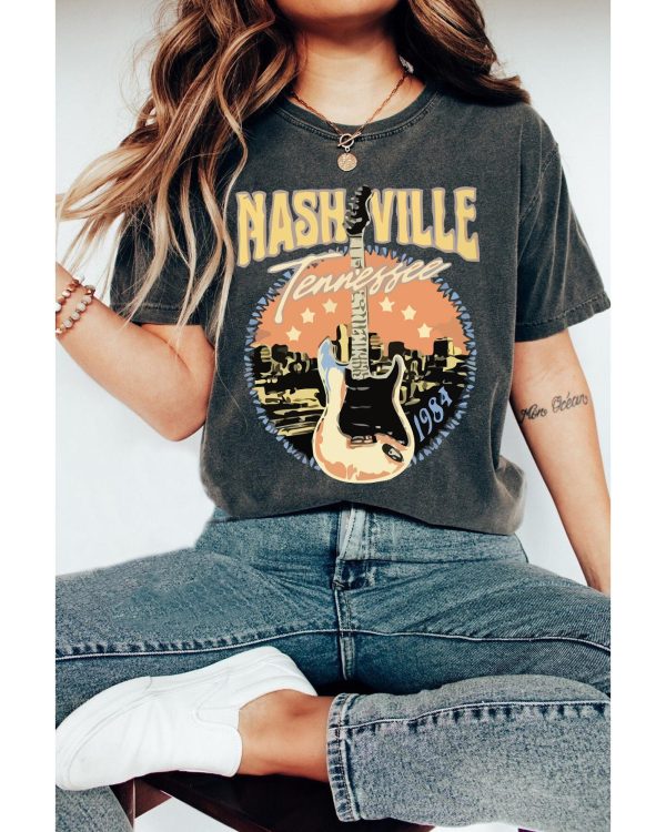 Azura Exchange Nashville Vintage Music Graphic Tee – L