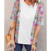 Azura Exchange Patchwork Floral Print Short Sleeve Top – L