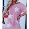 Azura Exchange Star Printed Mineral Wash Graphic Tee – S