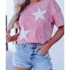 Azura Exchange Star Printed Mineral Wash Graphic Tee – S