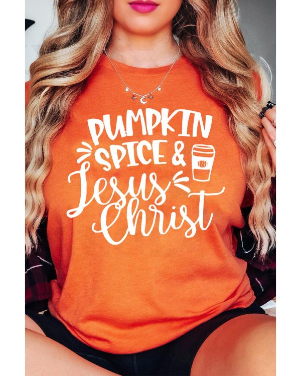 Azura Exchange PUMPKIN SPICE & Jesus Christ Graphic T-shirt – S