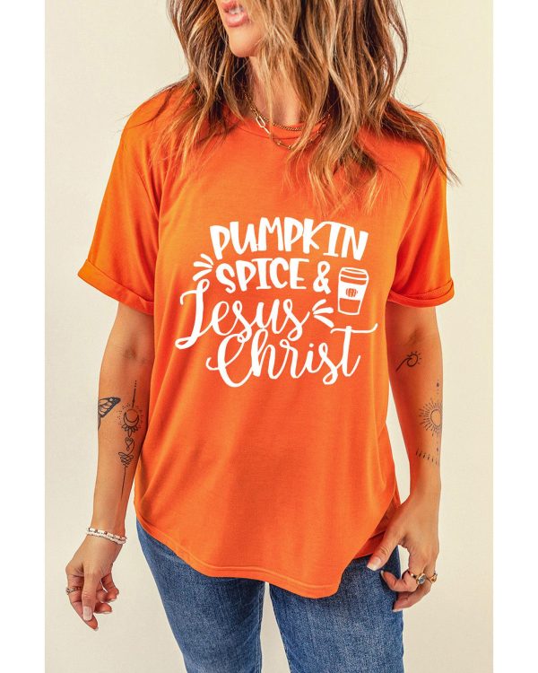 Azura Exchange PUMPKIN SPICE & Jesus Christ Graphic T-shirt – S