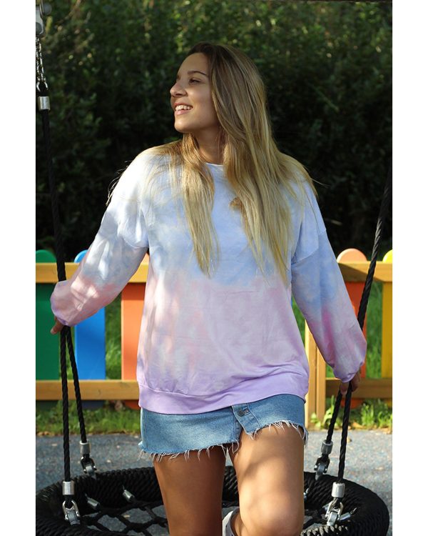 Azura Exchange Color Block Tie Dye Pullover Sweatshirt – 2XL