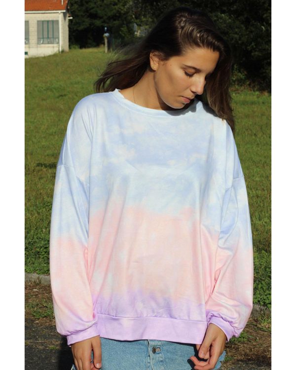 Azura Exchange Color Block Tie Dye Pullover Sweatshirt – 2XL