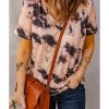 Azura Exchange V Neck Tie-dye T-shirt – 2XL