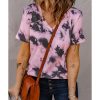 Azura Exchange V Neck Tie-dye T-shirt – 2XL