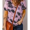 Azura Exchange V Neck Tie-dye T-shirt – 2XL