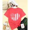 Azura Exchange Flag Heart Print Graphic Tee – M