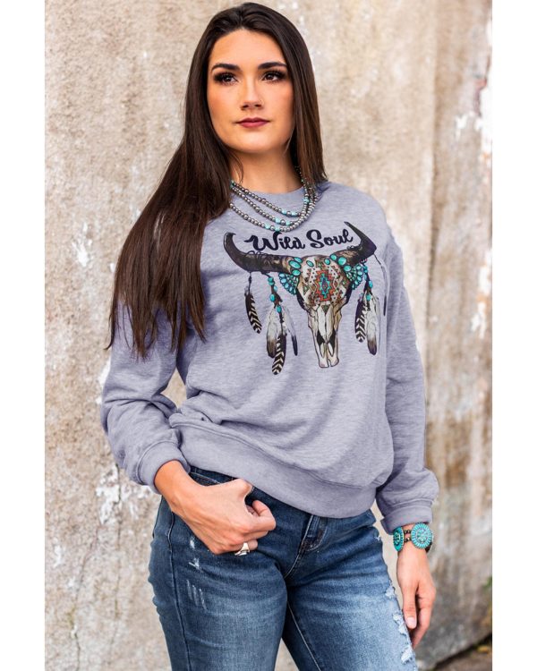 Azura Exchange Wild Soul Western Graphic Print Sweatshirt – 2XL