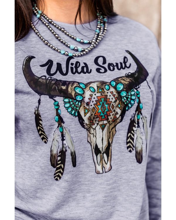 Azura Exchange Wild Soul Western Graphic Print Sweatshirt – 2XL