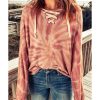 Azura Exchange Lace Up Tie Dye Hoodie – L