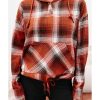 Azura Exchange Plaid Print Pocketed Hoodie – M