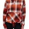 Azura Exchange Plaid Print Pocketed Hoodie – M