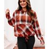 Azura Exchange Plaid Print Pocketed Hoodie – M