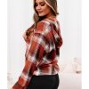 Azura Exchange Plaid Print Pocketed Hoodie – M