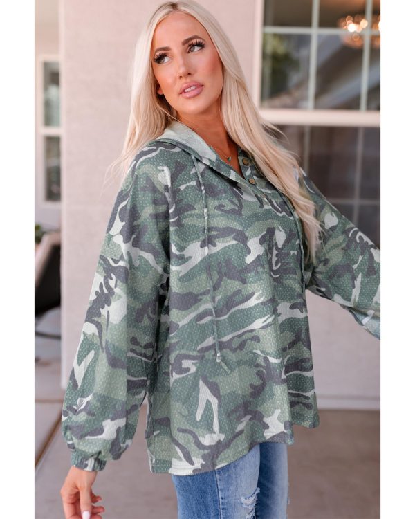 Azura Exchange Camo Print Oversize Hoodie – L