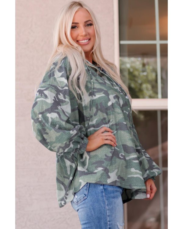 Azura Exchange Camo Print Oversize Hoodie – L