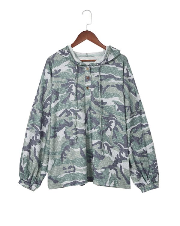 Azura Exchange Camo Print Oversize Hoodie – L