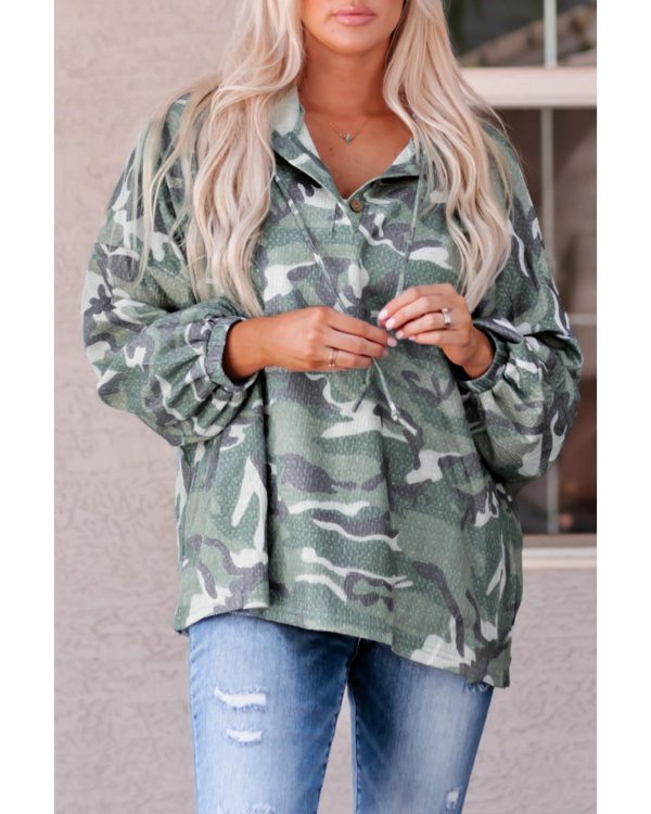 Azura Exchange Camo Print Oversize Hoodie – L