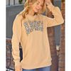 Azura Exchange Leopard Letter Print Oversized Pullover Sweatshirt – S