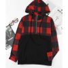 Azura Exchange Buffalo Plaid Zip Pullover Hooded Top – L