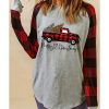 Azura Exchange Merry Christmas Plaid Patchwork Pullover Sweatshirt – 2XL