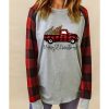 Azura Exchange Merry Christmas Plaid Patchwork Pullover Sweatshirt – 2XL