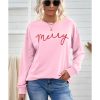 Azura Exchange Merry Letter Print Sweatshirt – 2XL