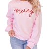 Azura Exchange Merry Letter Print Sweatshirt – 2XL