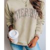 Azura Exchange MERRY Leopard Print Long Sleeve Graphic Sweatshirt – 2XL