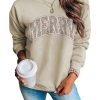 Azura Exchange MERRY Leopard Print Long Sleeve Graphic Sweatshirt – 2XL