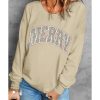 Azura Exchange MERRY Leopard Print Long Sleeve Graphic Sweatshirt – 2XL