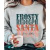 Azura Exchange Long Sleeve Sweatshirt with Frosty Rudolph and Santa Jesus – L